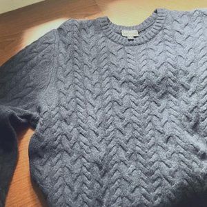 Todd Snyder Cable Crew Sweater - Navy - M